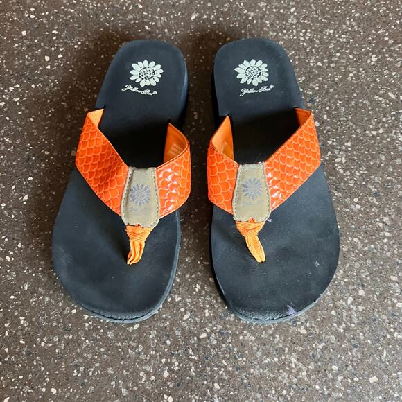 Yellow Box Flip Flops Orange Womens Size 7.5 Casual - Picture 1 of 7